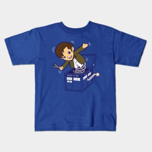 Cute Time Travelling Doctor Jack In The Box Kids T-Shirt